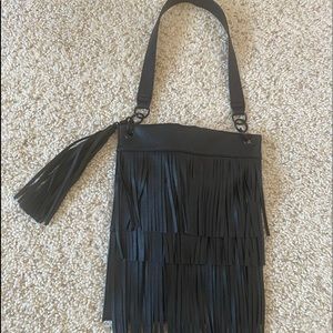 Leith Vegan Leather Fringe Handbag